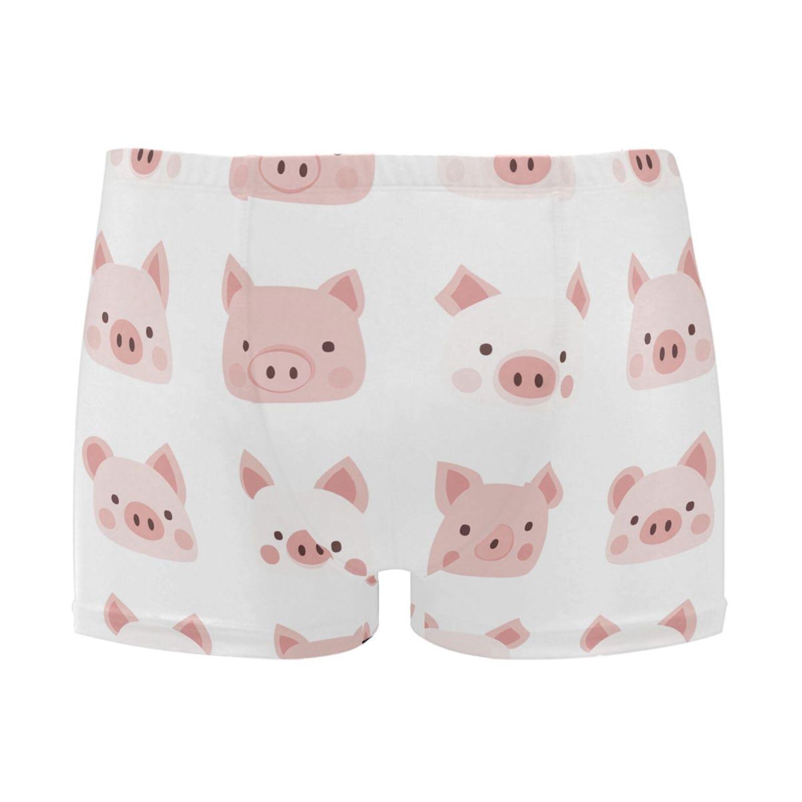UMIRIKO Cute Pink Pig Faces Mens Swim Trunks Swimwear Bathing Suit Swim Brief Square Leg Board Short S-3XL 202b8045
