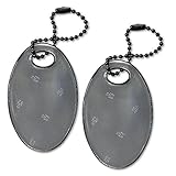 funflector Safety Reflector - Ovals - Black - 2-Pack