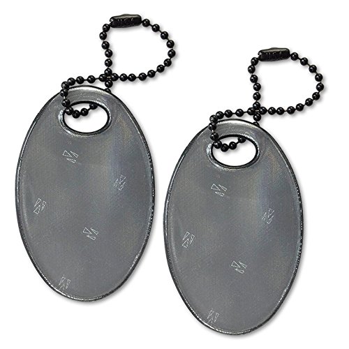 funflector Safety Reflector - Ovals - Black - 2-Pack