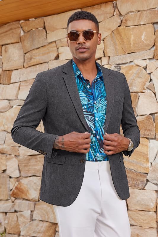 COOFANDY Men's Casual Blazer Sport Coats and Blazers Lightweight Two Botton Business Linen Blazer Suit Jacket - Image 3