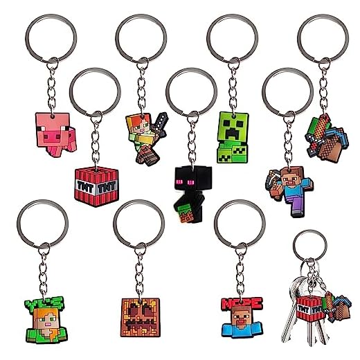 VBXPOU Portachiavi 10 Pezzi Porta Chiavi Personalizzato Bambini Anime Figure Game Trailer Cartoon per Sacchetti Decorazioni Feste Compleanno