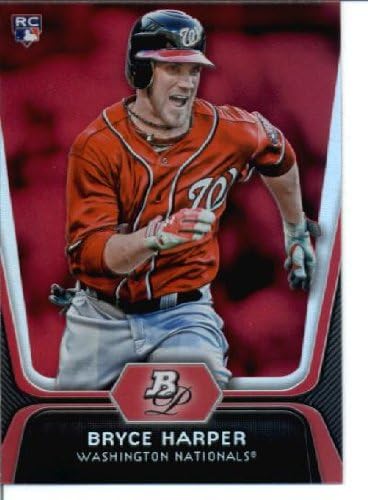 2012 Bowman Platinum Ruby Baseball Rookie Card #56 Bryce Harper