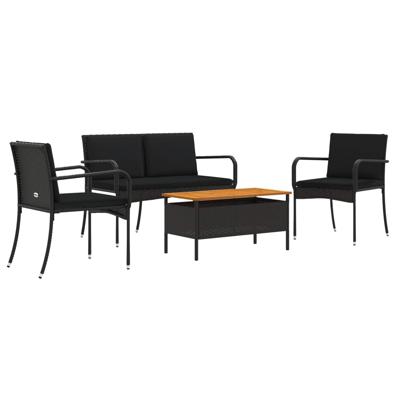 Ensemble de jardin avec coussin en acier salon extérieur au design épuré