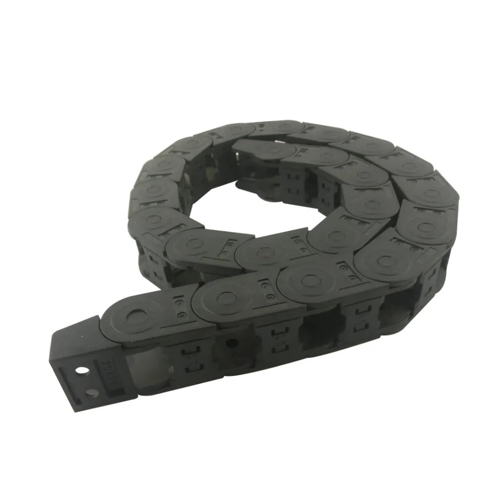 Equipos industriales Cadenas de transmisión 25 x 25 mm Tamaño Interno 1,05 M Longitud Cadena de Arrastre de Cable de Nailon Reforzado con plástico Cadenas de transmisión