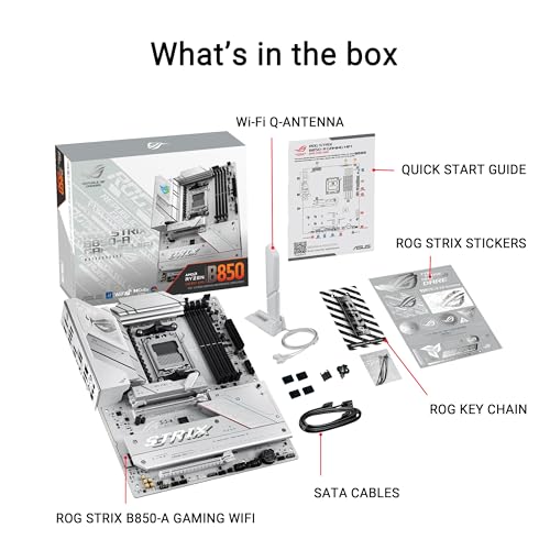 ASUS ROG Strix B850-A Gaming WiFi AMD AM5 B850 ATX Motherboard 14+2+2 Power Stages, DDR5 AEMP, 2.5G LAN, WiFi 7 with Q-Antenna, 4X M.2, PCIe® 5.0, USB 20Gbps Type-C, AI Networking II, ASUS AI Advisor by ASUS - Image 6