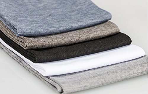 Tuliptrend Mens High Qulaity Business Ice Silk Tube Socks,Pack Of 10 #TOP2