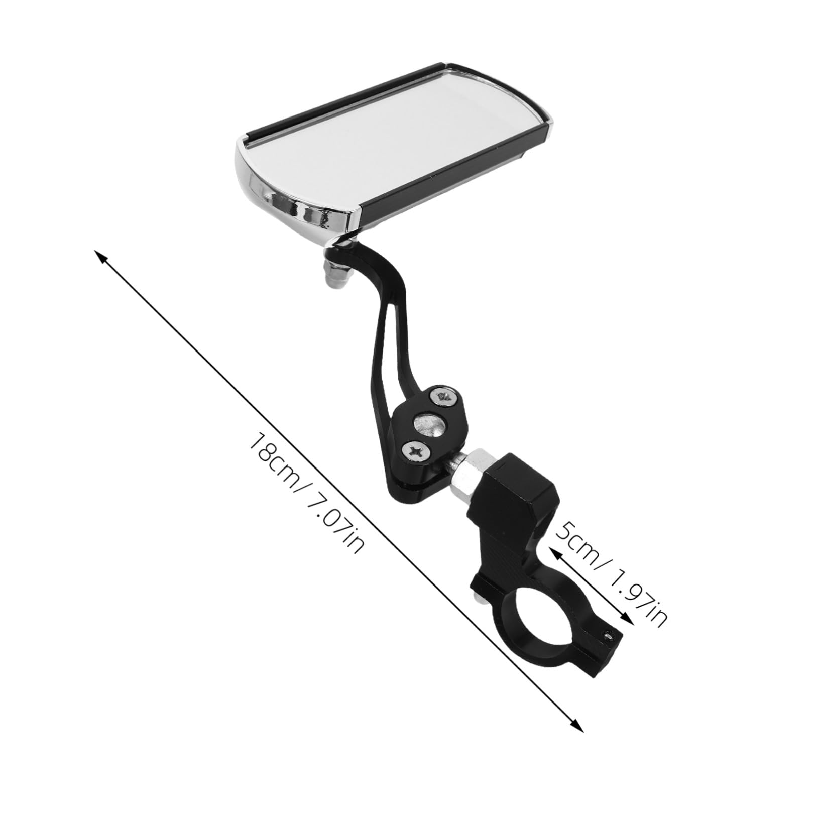 Specchio Retrovisore per Bici 360° Nero 1 Paio Lega Alluminio | Ampio Angolo, Rotazione Completa, Montaggio Semplice, Compatibilità, Accessorio Manubrio