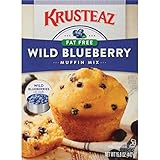 Krusteaz Fat Free Wild Blueberry Supreme Muffin Mix, 15.8-Ounce Boxes (Pack of 12)