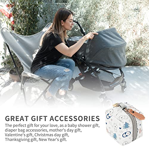 Pacifier Case Bag - Pacifier Holder With Clip For Diaper Bag Stroller Purse, Holds 2 Pacifiers Outdoor Travel #TOP4