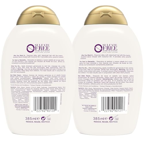 Ogx 128360 Extra Strength Damage Remedy + Coconut Miracle Oil Shampoo & Conditioner Set thumb #8