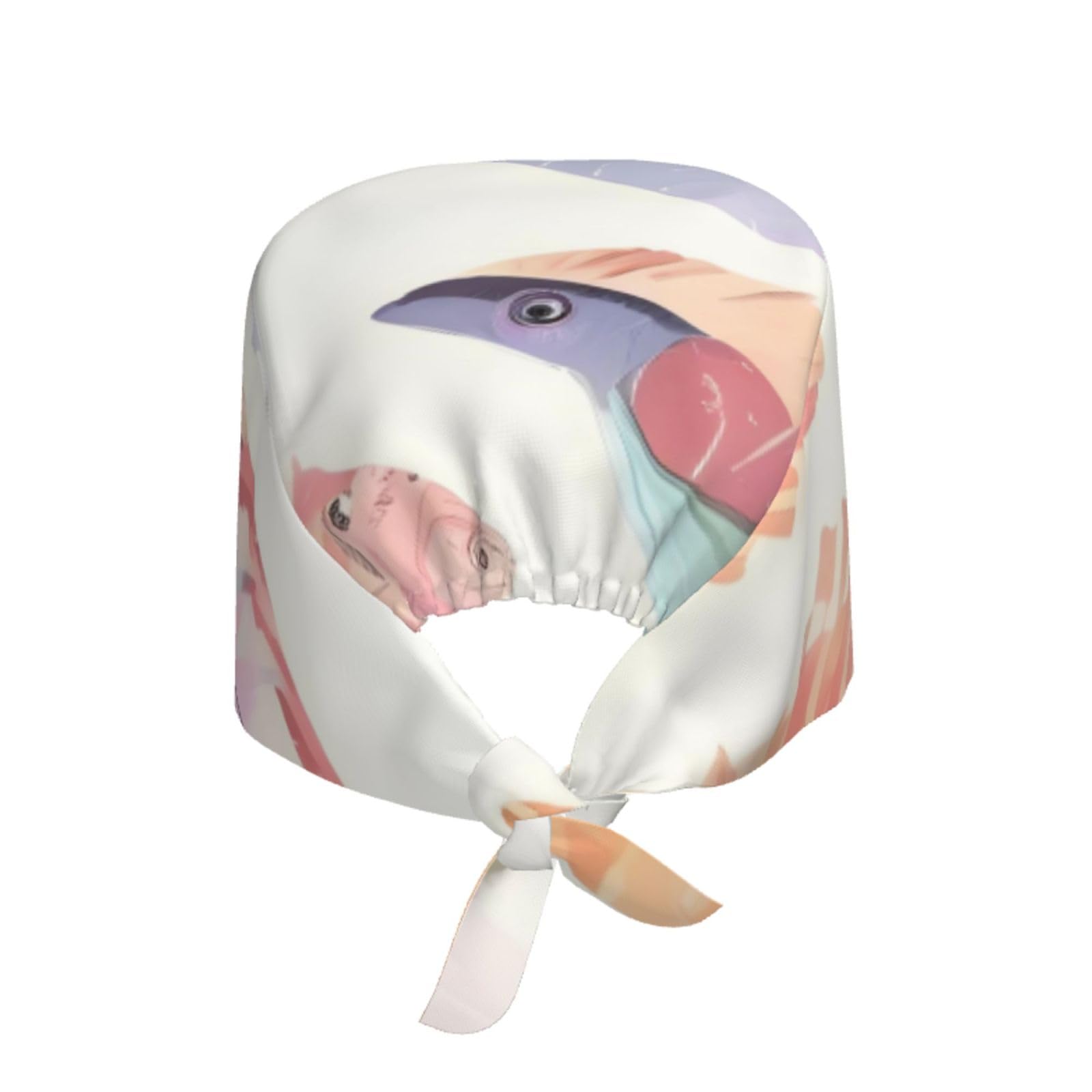 YYHWHJDE Breathable Work Hat Coloured Feathers Prints Adjustable Comfortable Chef Hat for Women & Men Black