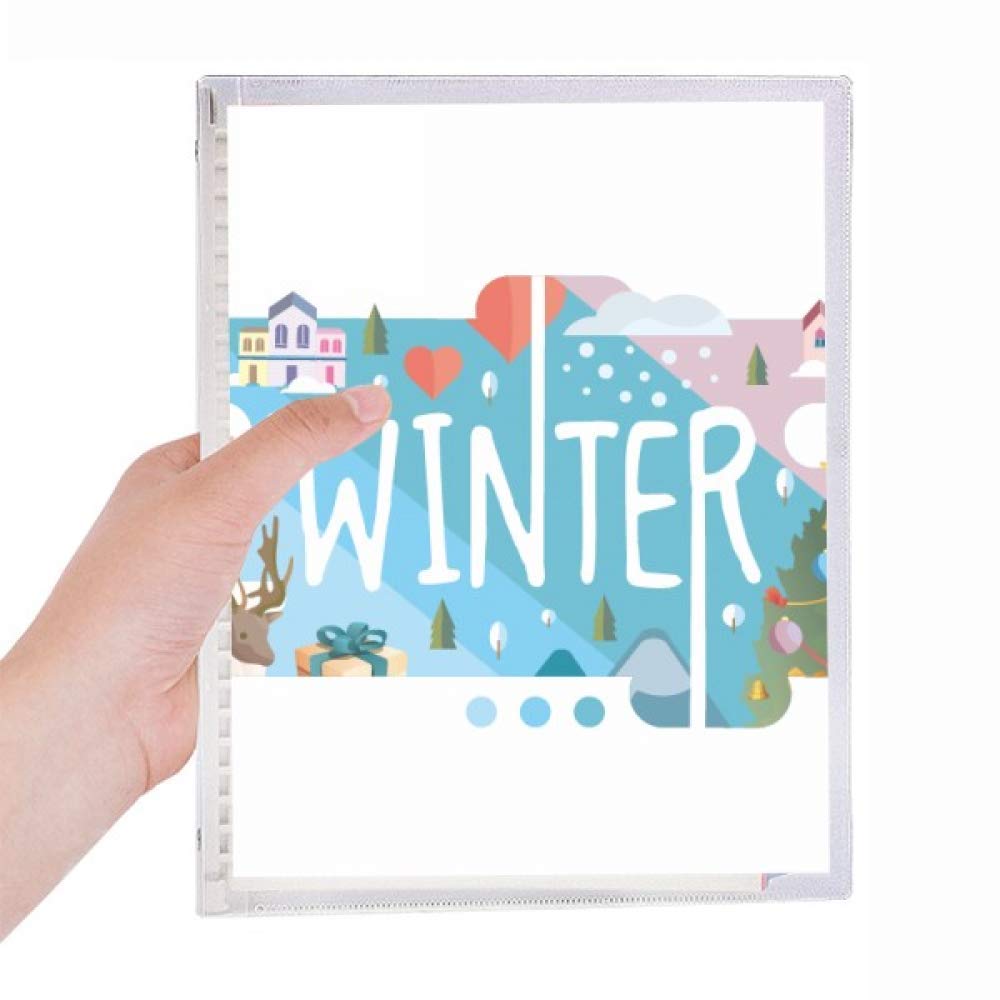 Carnet d'illustration de la saison d'hiver rechargeable à spirale pour dessin et notes
