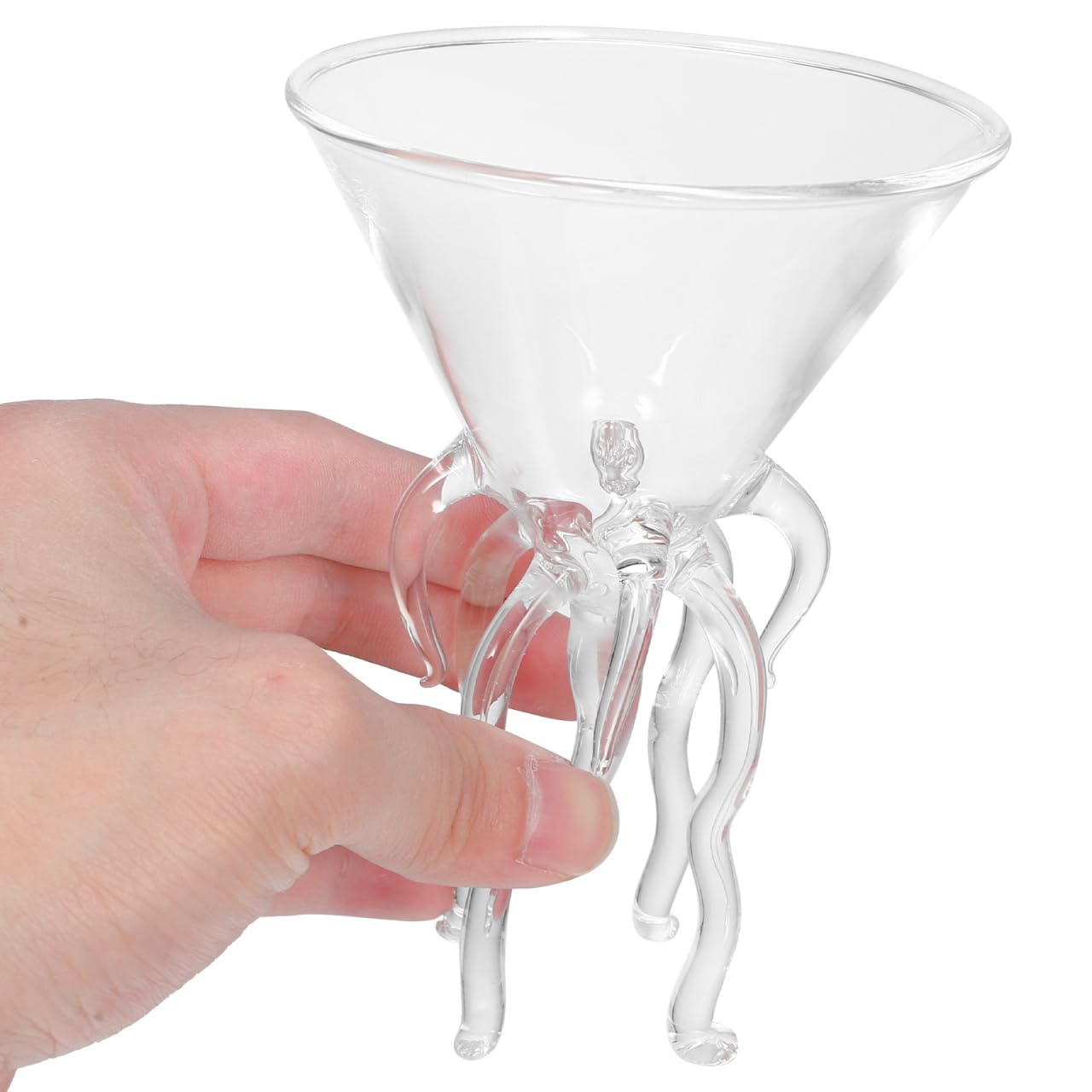 DOITOOL Vaso de cóctel de pulpo, copa de martini medusas, copas de vino, vasos de bebida, barra de copas, vaso de regalo para whisky, fiesta en casa, banquete, boda, transparente