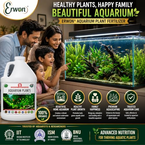 Image of Erwon Aquarium Plant Fertilizer for best growth of Live aquarium and water plants. (1000 ml)