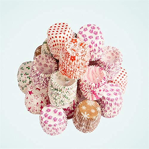 APSAMBR®-200 Piece Cupcake Liner Curling Muffin Cake Cups Colorful Paper Cake Cupcake Liner Baking Muffin Box Cup Party Tray Cake Mold Cake Supplies