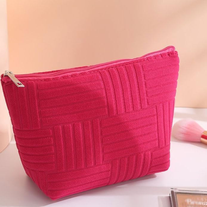 New Street Trend High Capacity Towel Weaving Stripe Portable Travel Home Cosmetics Storage Bag image 4