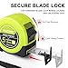 HAUTMEC 16Ft Tape Measure 2PCS with Fractions 1/8, Multi-Catch Hook Retractable Measuring Tools, Heavy Duty Green Compact Case for Construction, Carpenter, Professionals HT0314-2PC