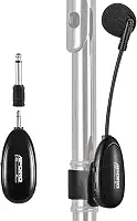 Microfone de flauta sem fio de 2,4 G no microfone de instrumentos musicais, receptor e transmissor sem fio, para flauta e mais