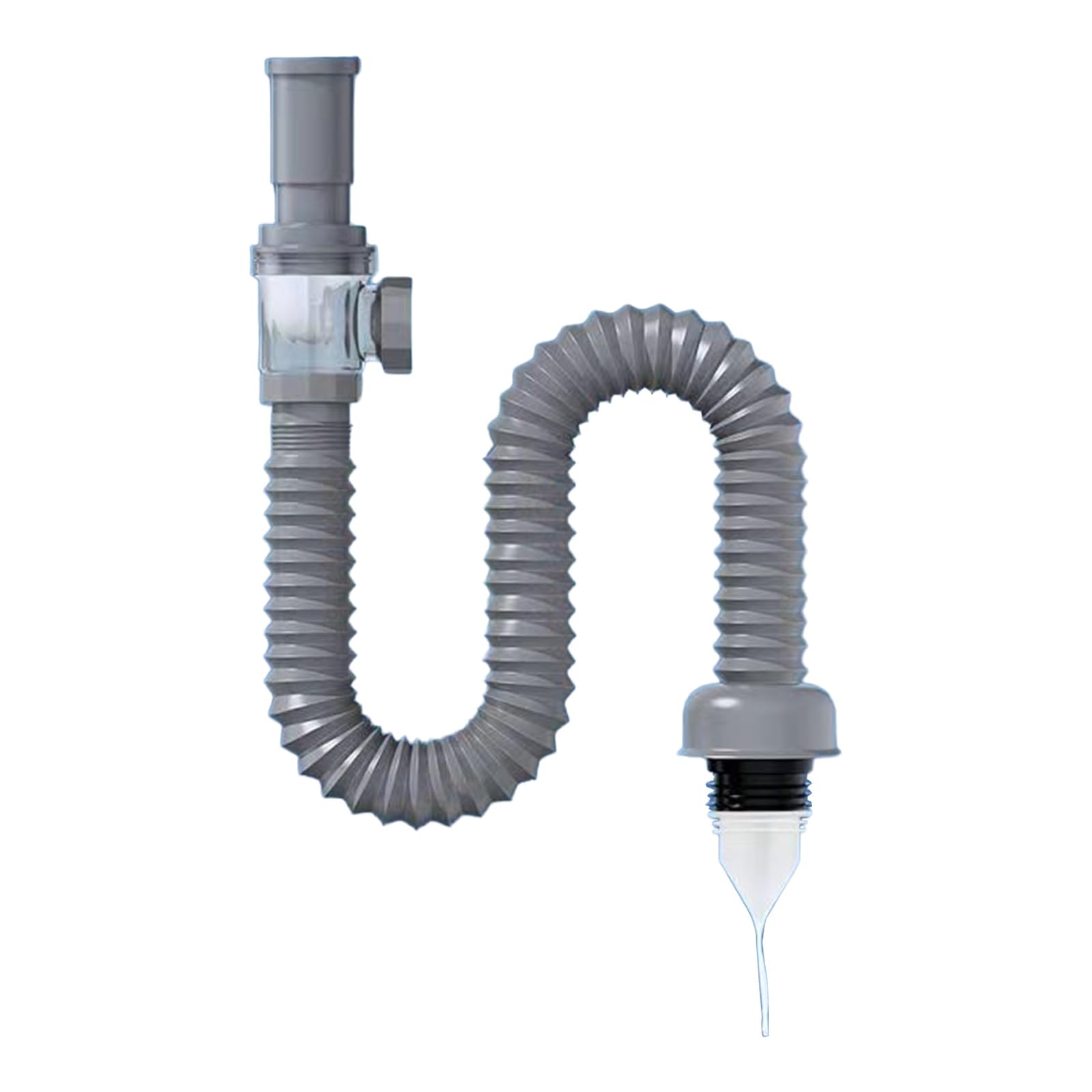 Efficient Sink Drain Set Flexible Pipe Set Solution ABS Steel Prevents Blockage & Odors Plumbing for