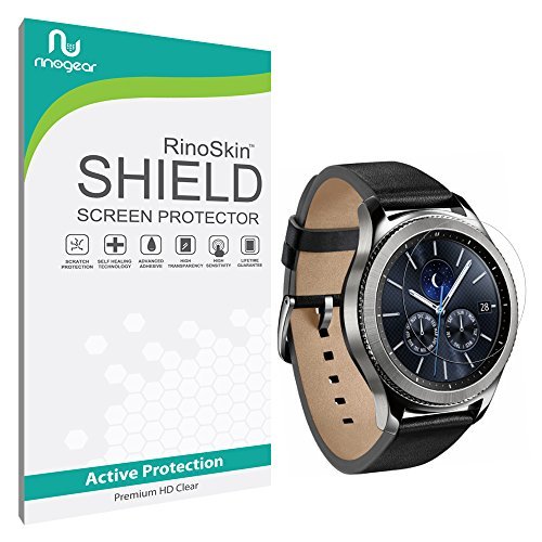 (6-Pack) Screen Protector for Samsung Galaxy Watch 46mm, Gear S3 Frontier, Classic Screen Protector [Flexible Clear Film] Case Friendly Accessories