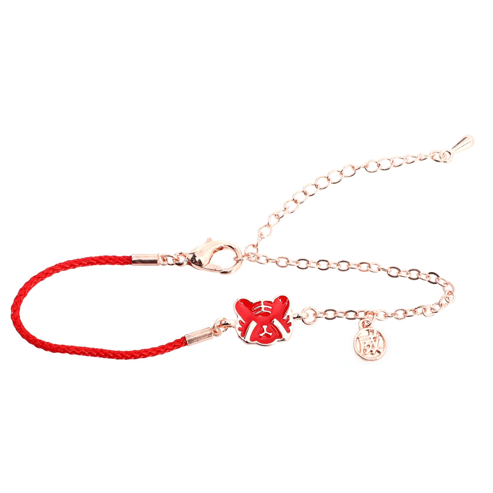 Chaîne chinoise Nouvel An avec pendentif perlé et cordon ajustable - 4