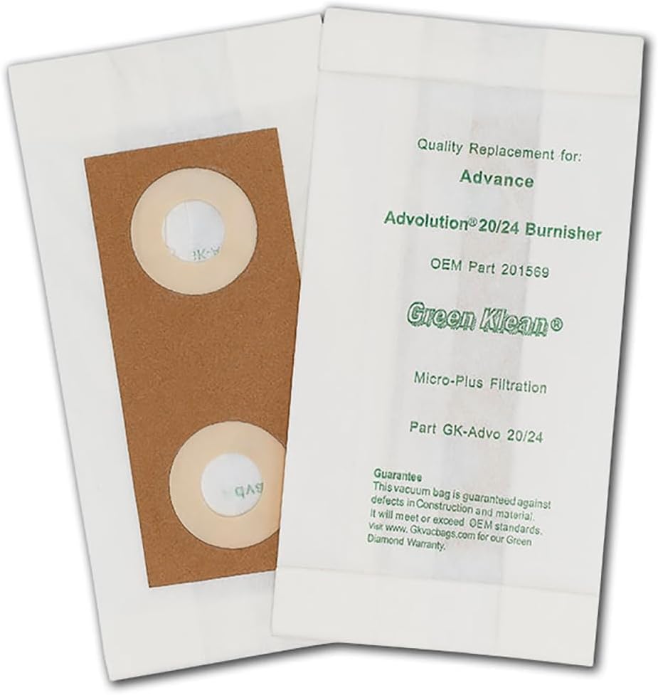 B553132 Advance Advolution Passive Dust Bag for 20 & 24 Burnishers - 10 Packs per Case