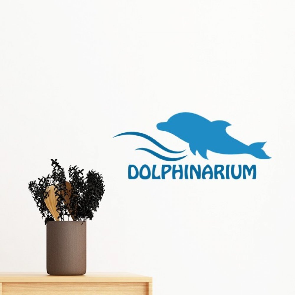Sticker mural ocean bleu dauphin papier peint amovible DIY