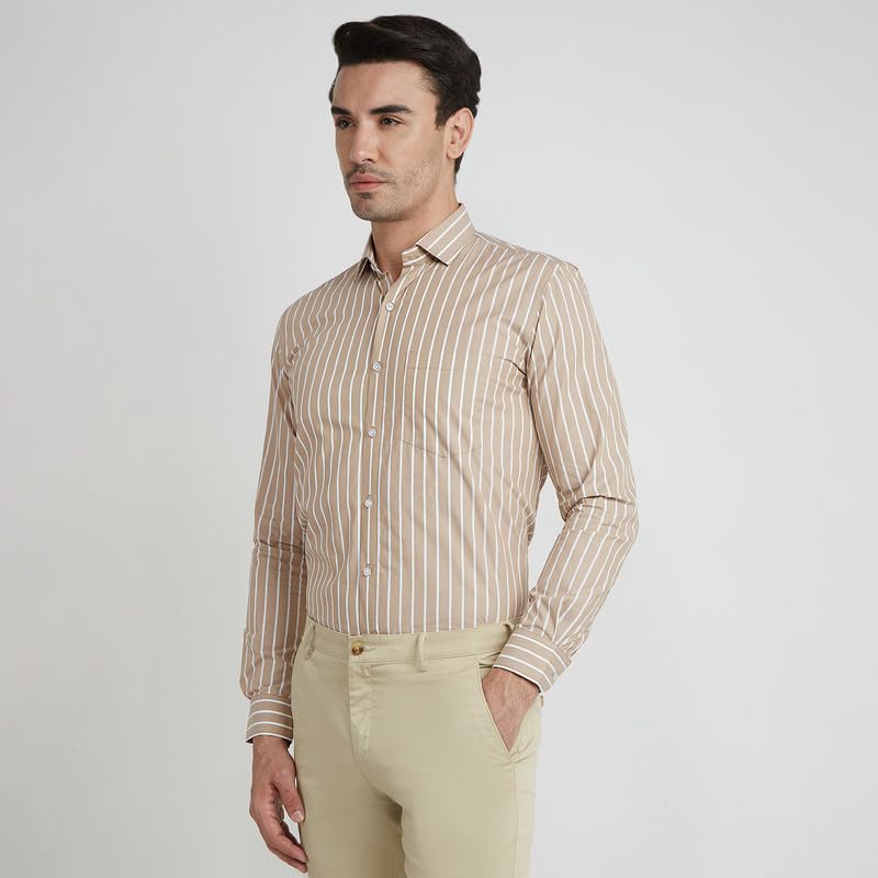 Image of Men's Striped Cotton Formal Shirt
