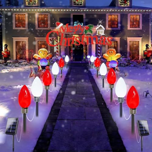 Lampes solaires C9 de Noël grand format pour illuminer sans câble - 7