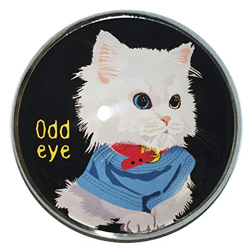 猫ピンバッジ Odd eye bk 猫 ピンバッチ 猫 ブローチ 猫 ピン