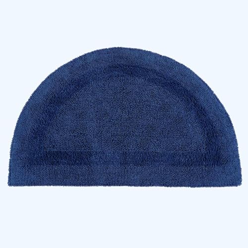 Homescapes Halbrunde Badematte dunkelblau, Premium Badvorleger 50x80 cm,...