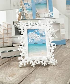 ハワイ サーフボード型 フォトフレーム 貝殻 サーフボード ハワイアン インテリア フォトフレーム 写真立て