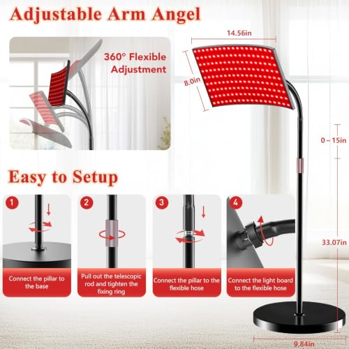 Image of Red Light Therapy for Body Face Infrared Light Therapy for Body with 660nm & 850nm Near Infrared LED Red Light Therapy Large Panel at Home Protective Glasses for Home Use, Gift for Women Girl