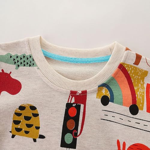 Boys Sweatshirts Long Sleeve Sweatshirts T-shirts Crew Neck Cotton Casual Sweatshirts Cartoon Tops for Boys-222