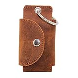 EDC Fidget Spinner Case Holder, Boshiho Genunine Leather Protective Pouch Bag for Hand Spinner Toys or Car Smart Key Case