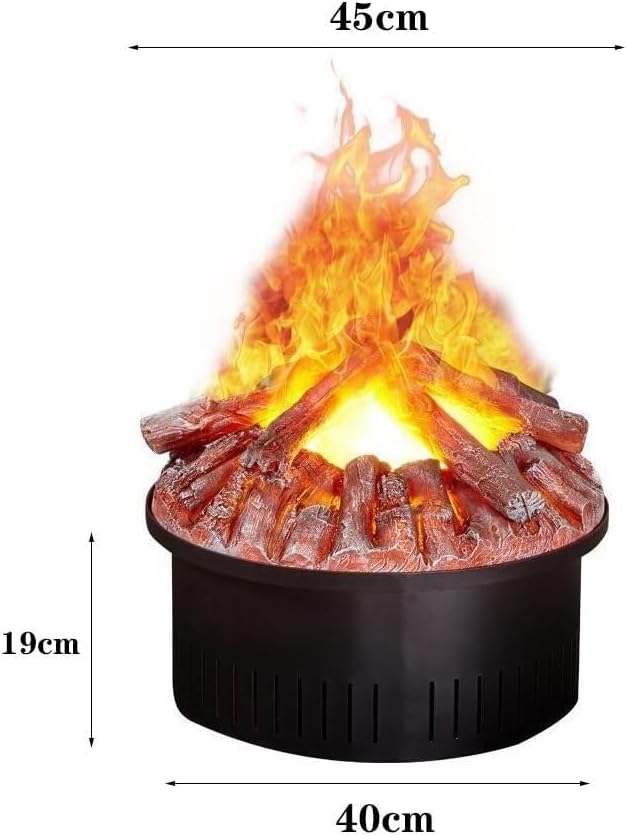 Electric Fireplaces Round Electric FireplaceOutdoor Above 3D Flame Insert Water Vapor Remote Controlor Electric Stoves
