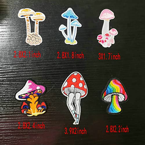 Lot Colored Embroidery Mushroom Embroidered Lron Patch Diy Patch(24 Pcs) #TOP4