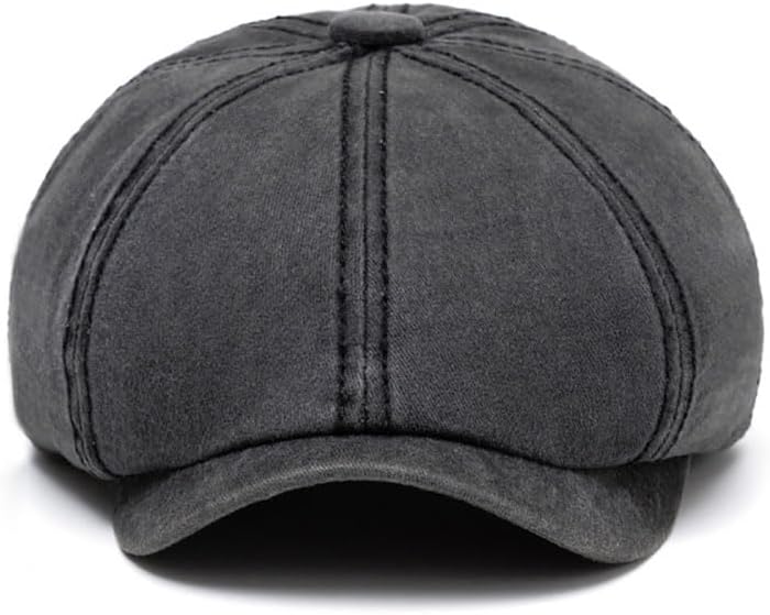 Men's 8 Panel Newsboy Cap Vintage Flat Cap Cotton Gatsby Ivy Golf Cabbie Hat