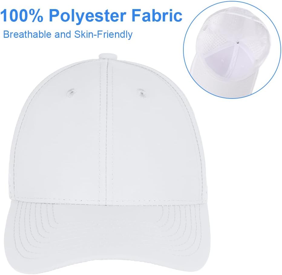Unisex Waterproof Baseball Cap Classic Breathable Trucker Hats Lightweight Sports Cap Mesh Peak Cap Hat Sun Rain Protection Baseball Cap Sun Visor Hat for Running Hiking Fishing image 4