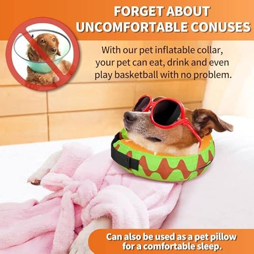 Protective Inflatable Dog Recovery Cone Collar For Smal Medium Large Dog, Soft E-Collar Dog Donut Cone Alternative After Surgery For Dogs Cats (Medium) #TOP1