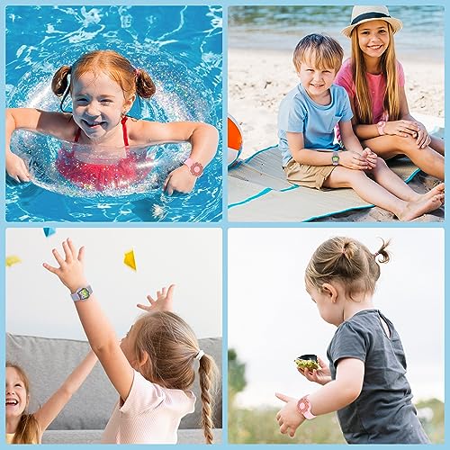 Image of Waterproof Air tag Bracelets for Kids (2 Pack) - Soft Silicone Hidden Air tag Wristband - Lightweight GPS Tracker Holder Compatible with Apple Airtag Band for Child (Donut & Owl)