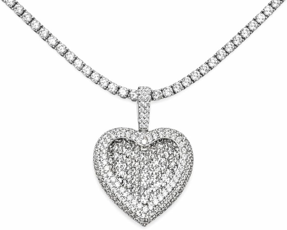 GLD Heart Pendant Necklace with Chain, Gold-Plated, Storage Pouch Included - Designed in Miami - Valentines Day Collection