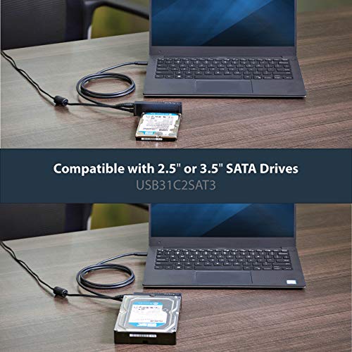 StarTech SATA to USB-C Cable, USB 10Gbps to 2.5in and 3.5in SATA I II III Hard Drive Adapter, External Converter for SSD or HDD Data Transfer by StarTech.com - Used condition - Image 2