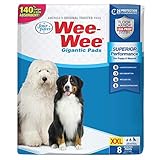 Wee-Wee Puppy Training Pee Pads 8-Count 27.5' x 44' Gigantic Size Pads for Dogs