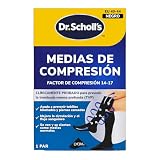 Dr. Scholl's Calcetines de compresión clínicamente probados para viajes en avión - Ayudan a prevenir la hinchazón de tobillos y la trombosis venosa profunda (TVP) 40-44