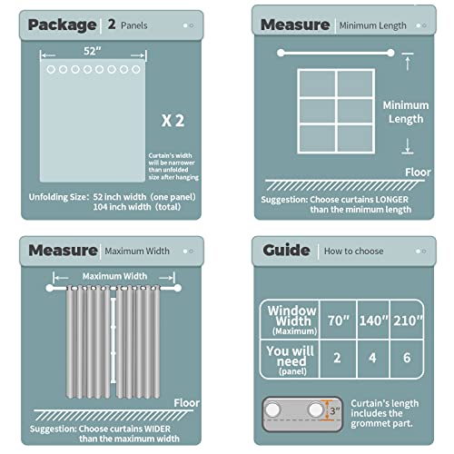 Bgment Moroccan Patterned Blackout Curtains 84 Inch Length 2 Panels For Living Room, Silver Geometric Print Room Darkening Curtain For Bedroom Thermal Insulated, Grommet, Each 52 X 84 Inch, Dark Grey #TOP5