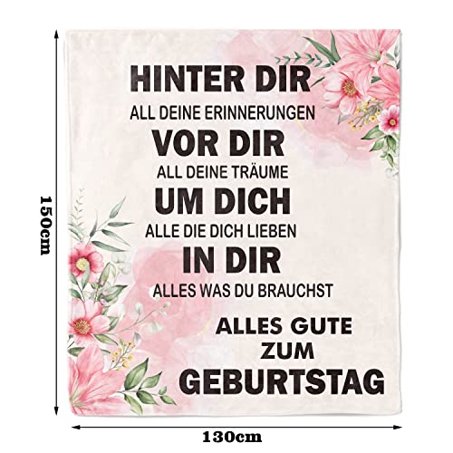 Belloxis Geburtstagsgeschenk für Frauen Kuscheldecke für Freundin Beste Freundin Schwester Geschenke Zum Geburtstag