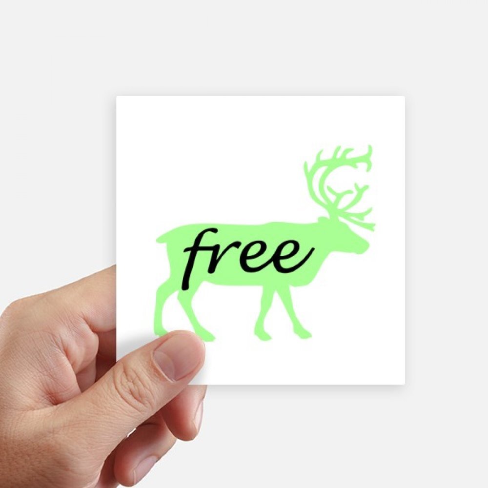 Sticker cerf noir DIYthinker carré 10cm pour déco murale et bagagerie élégante