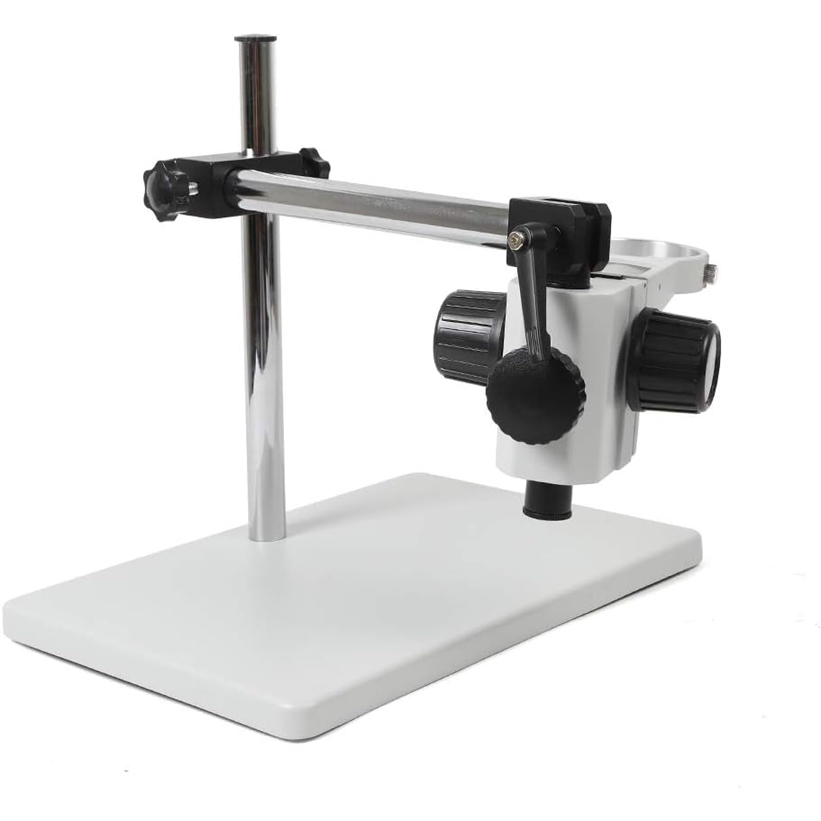 Soporte de mesa de microscopio estéreo, binocular de rotación de 360 grados y soporte triocular, soporte de enfoque de 76 mm para una mejor observación