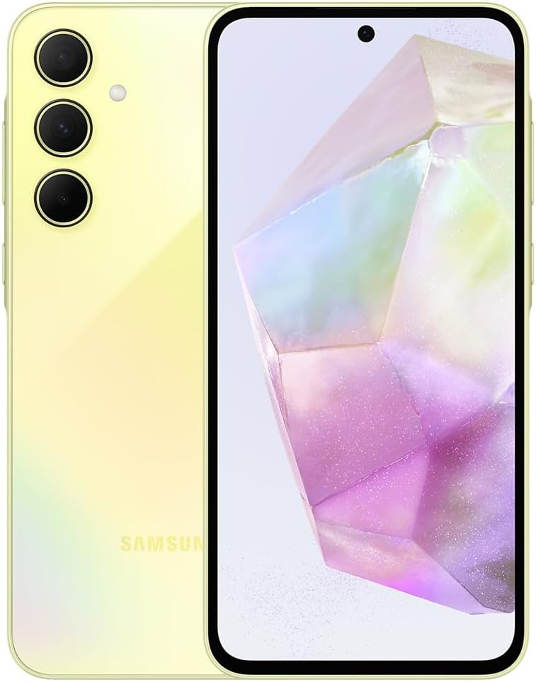 Samsung Galaxy A35 5G A356E 256GB Dual-SIM GSM Unlocked Android Smartphone (Latin Variant/US Compatible LTE) - Awesome Lemon
